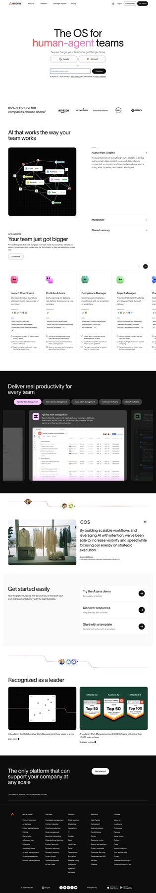 Asana Homepage