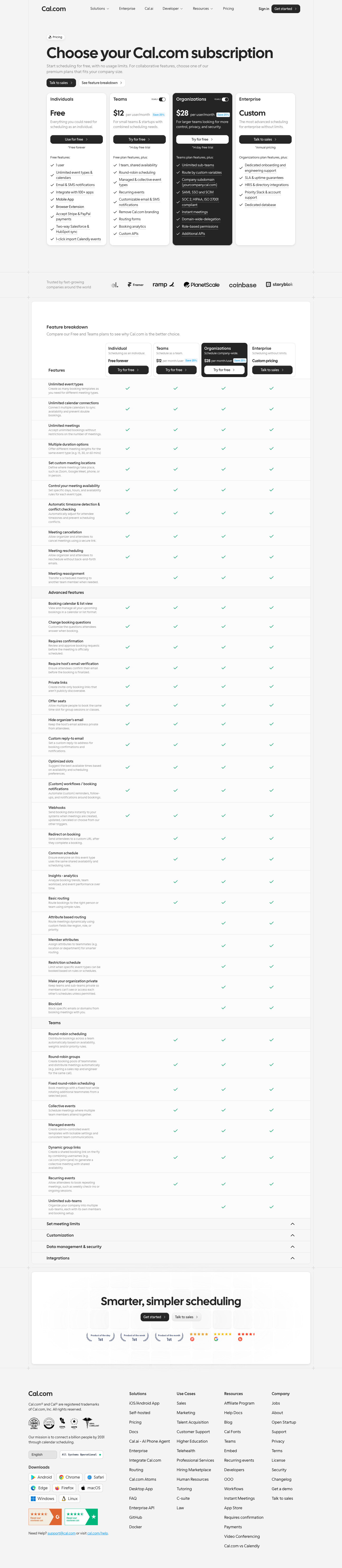 Cal.com — Pricing