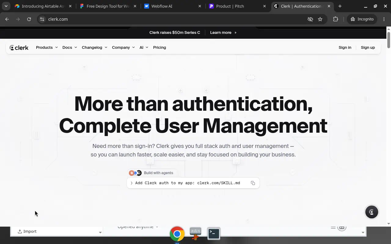 Clerk — User management showcase