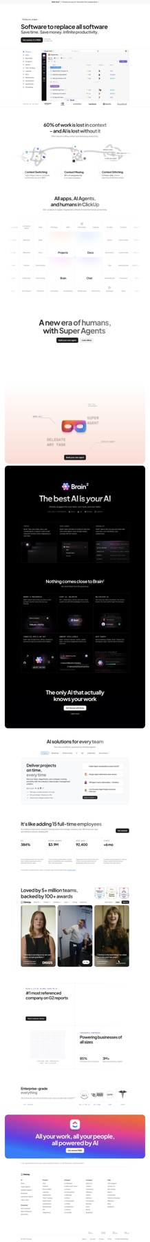 ClickUp Homepage
