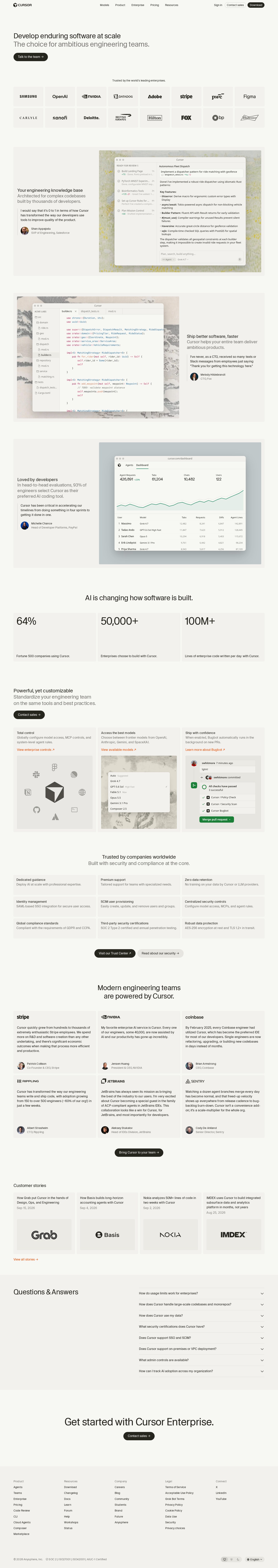 Cursor — Enterprise