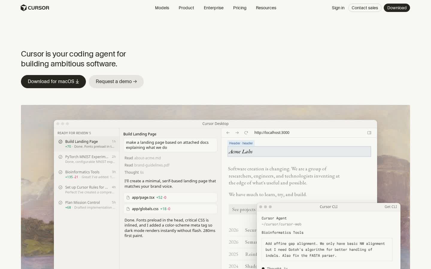 Cursor Homepage