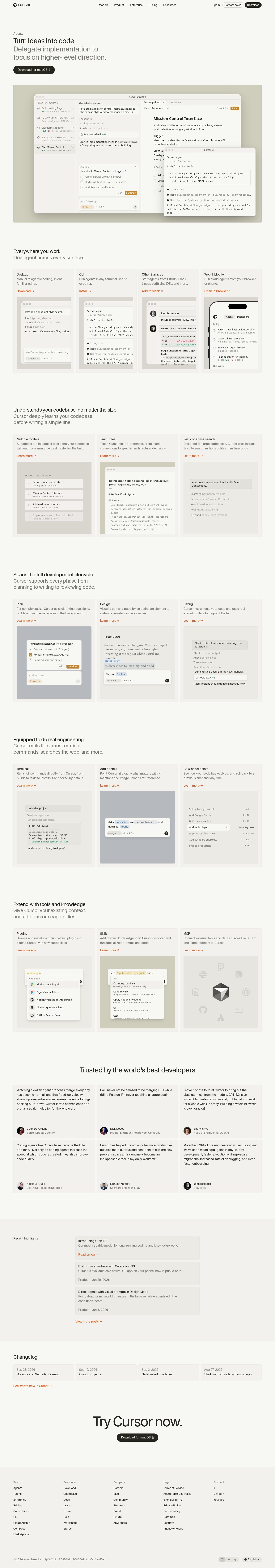 Cursor — Product