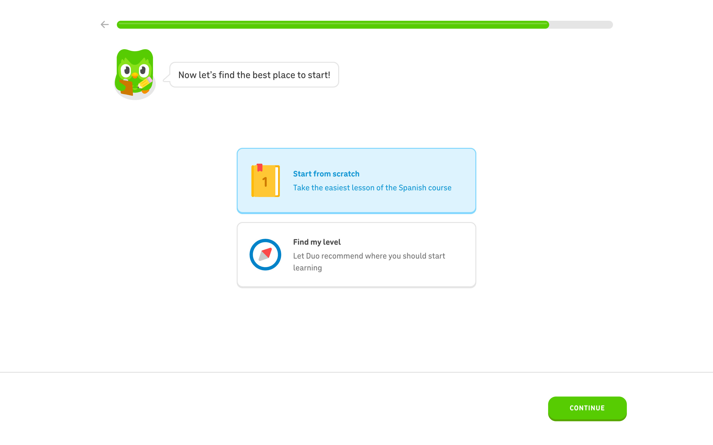 Duolingo — Where to start