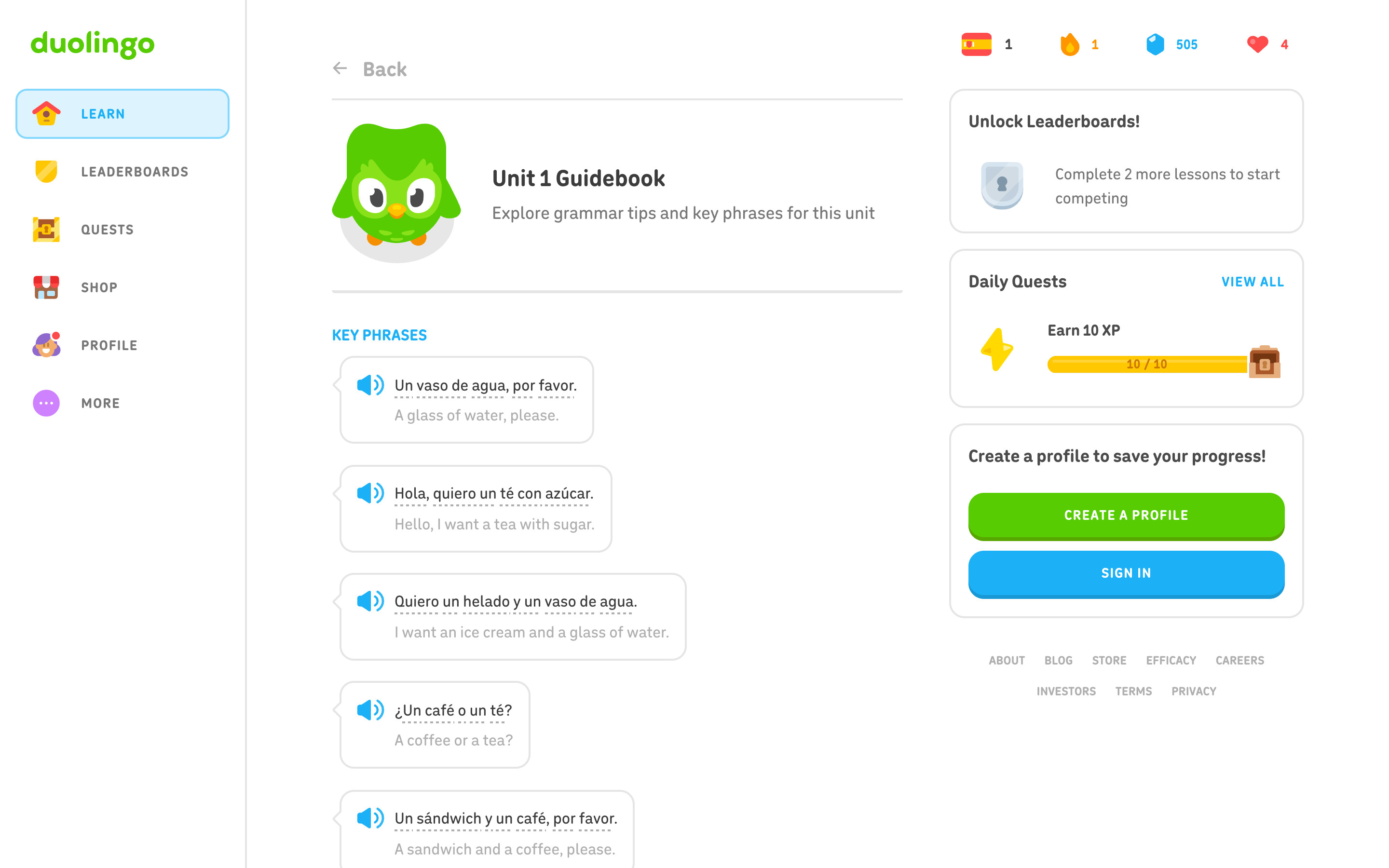 Duolingo Unit guidebook