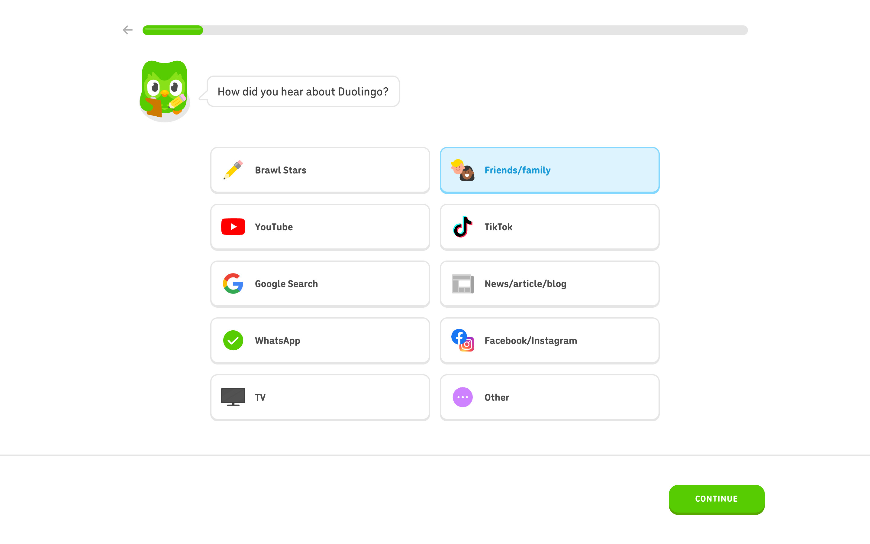 Duolingo — How did you hear about Duolingo?