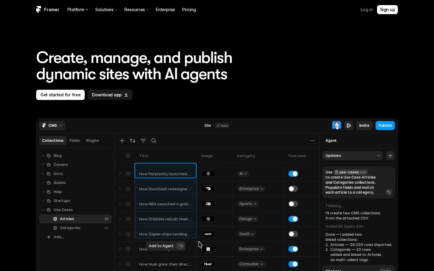 Framer CMS