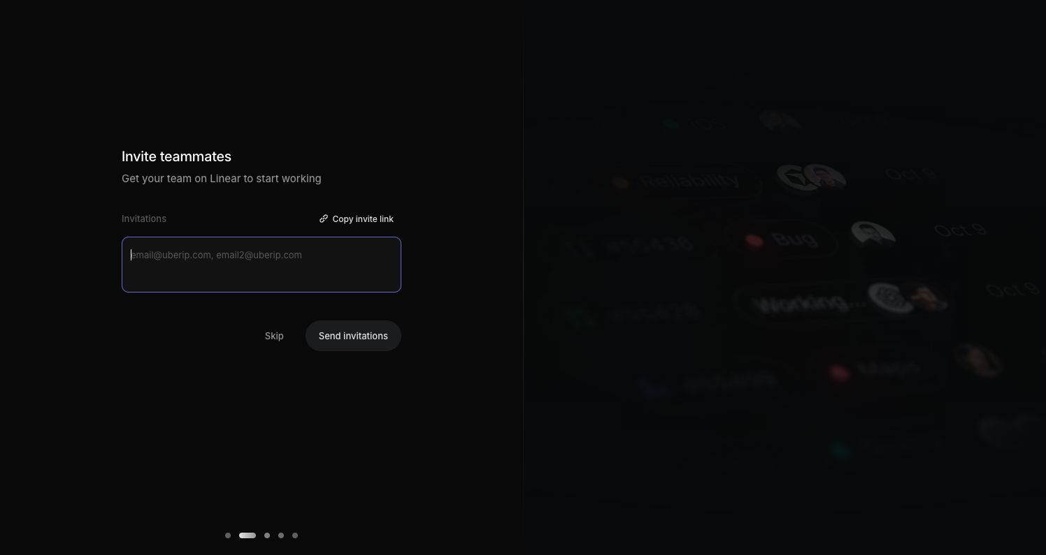 Linear — Invite teammates