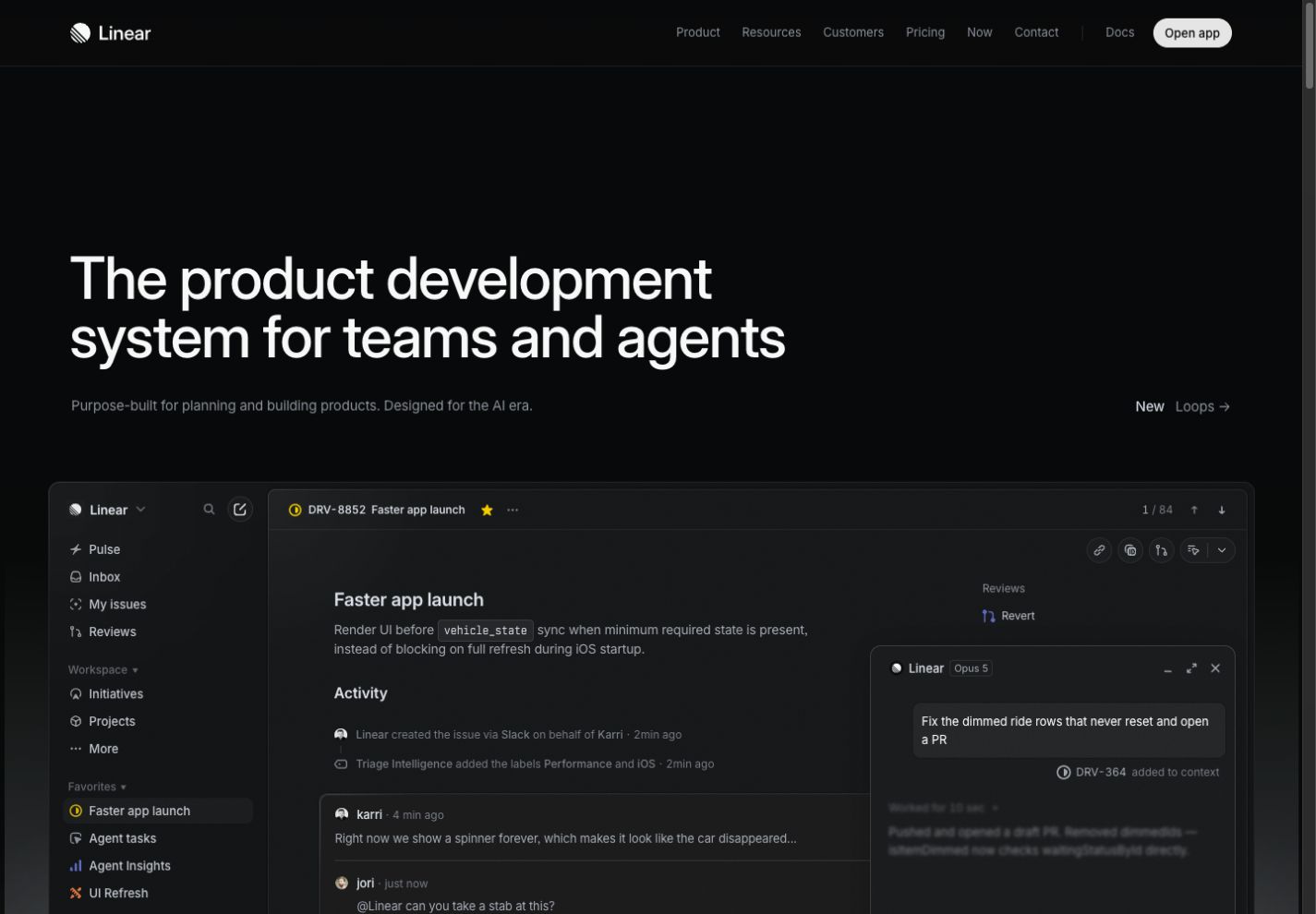 Linear Homepage