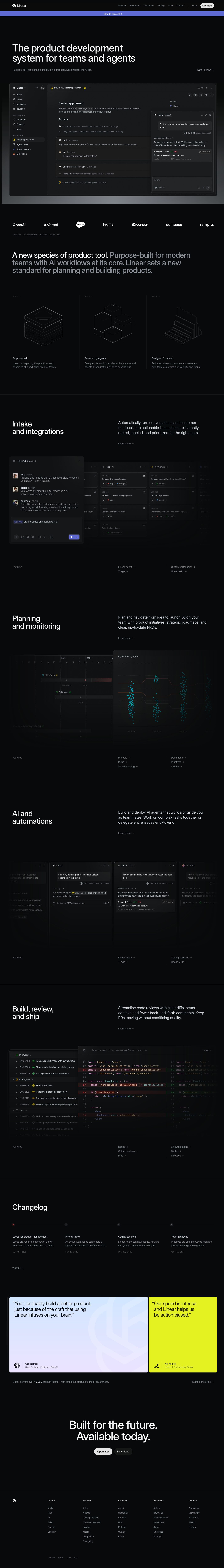 Linear — Homepage