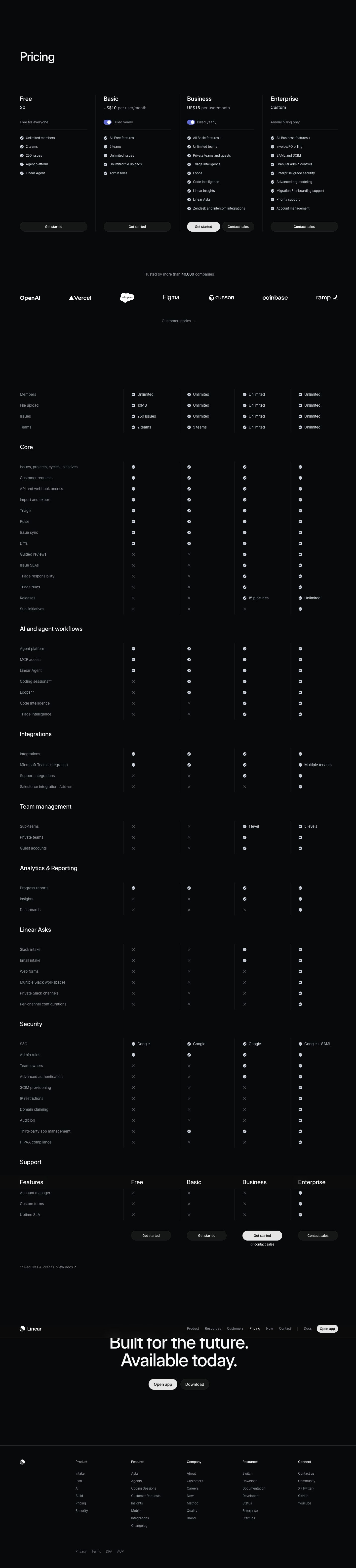 Linear — Pricing