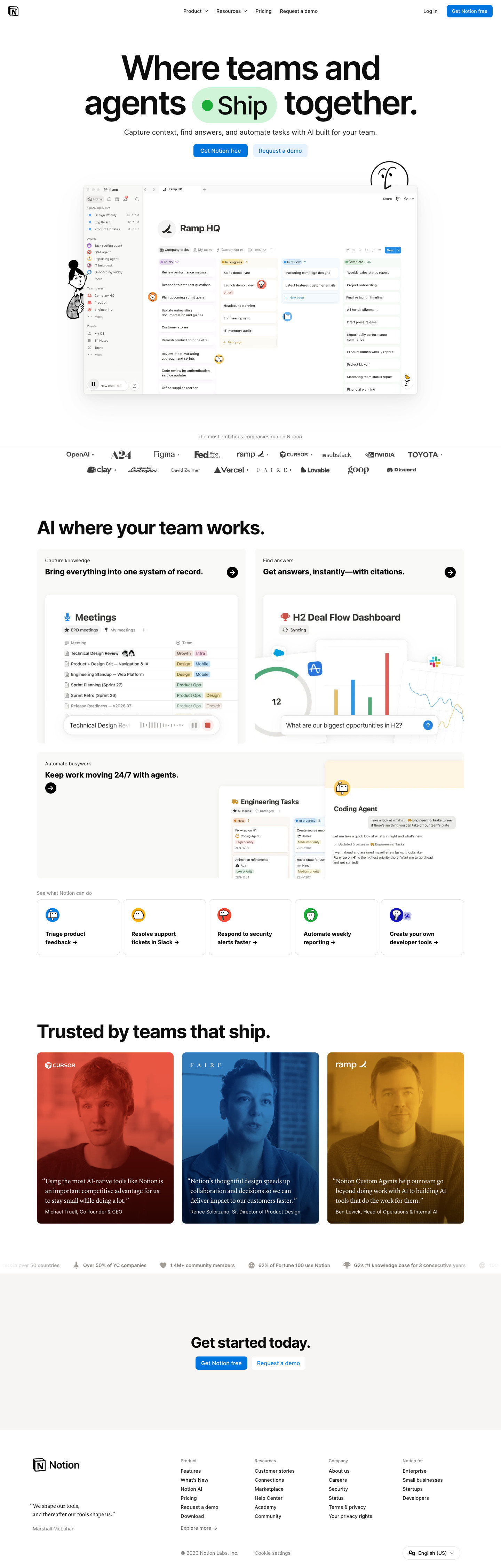 Notion — Homepage