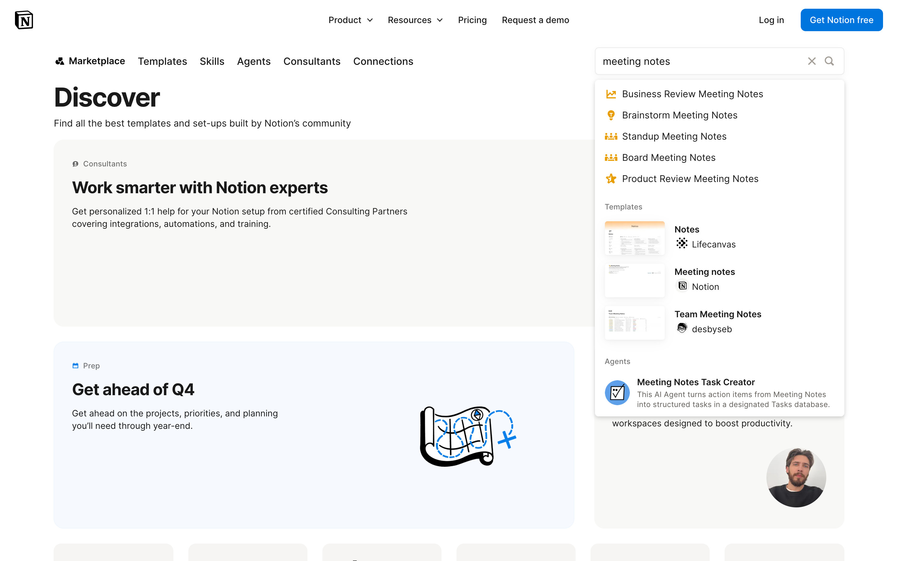 Notion — Search suggestions