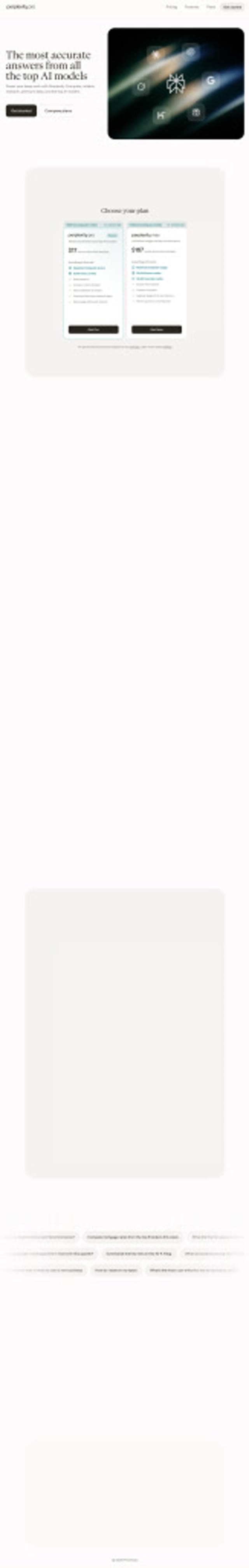 Perplexity Pro page