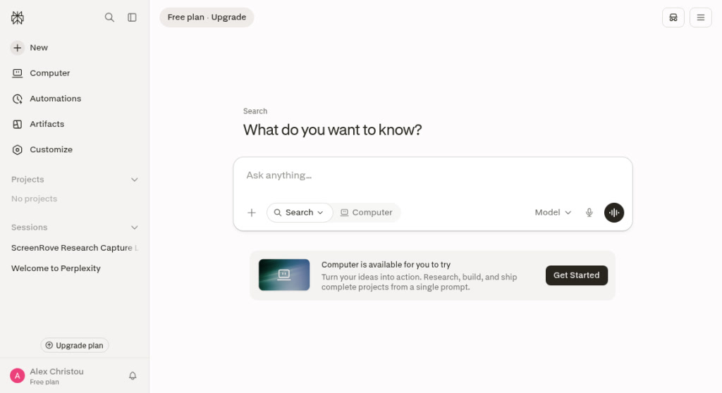 Perplexity — Auto-redirect