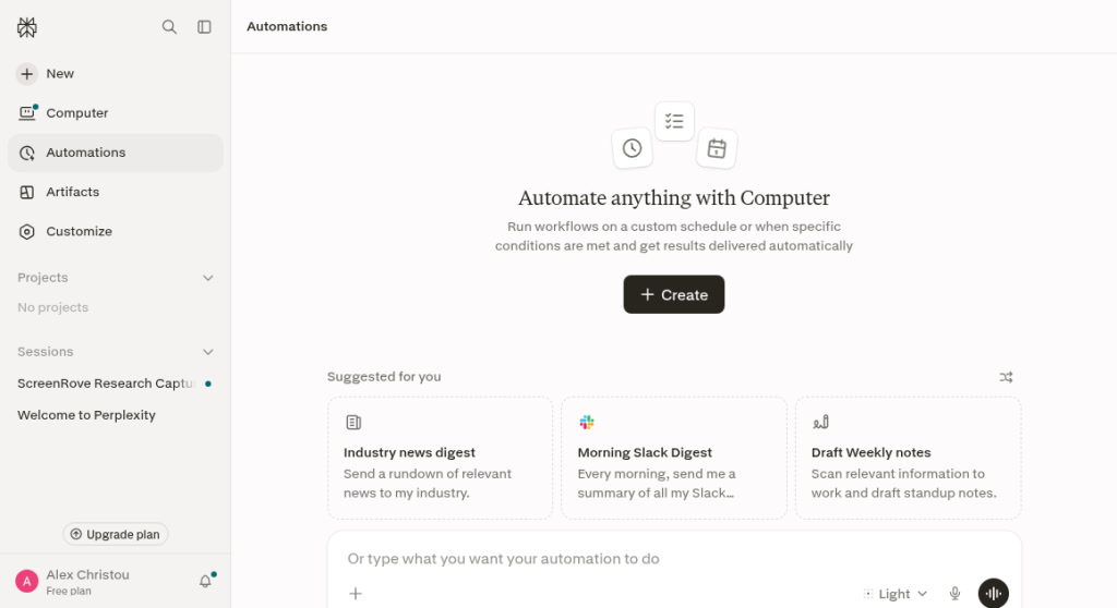 Perplexity Automations