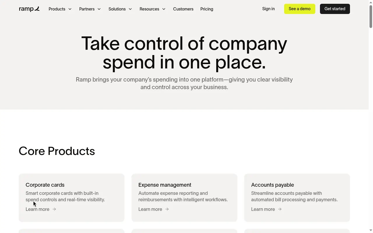 Ramp — Products