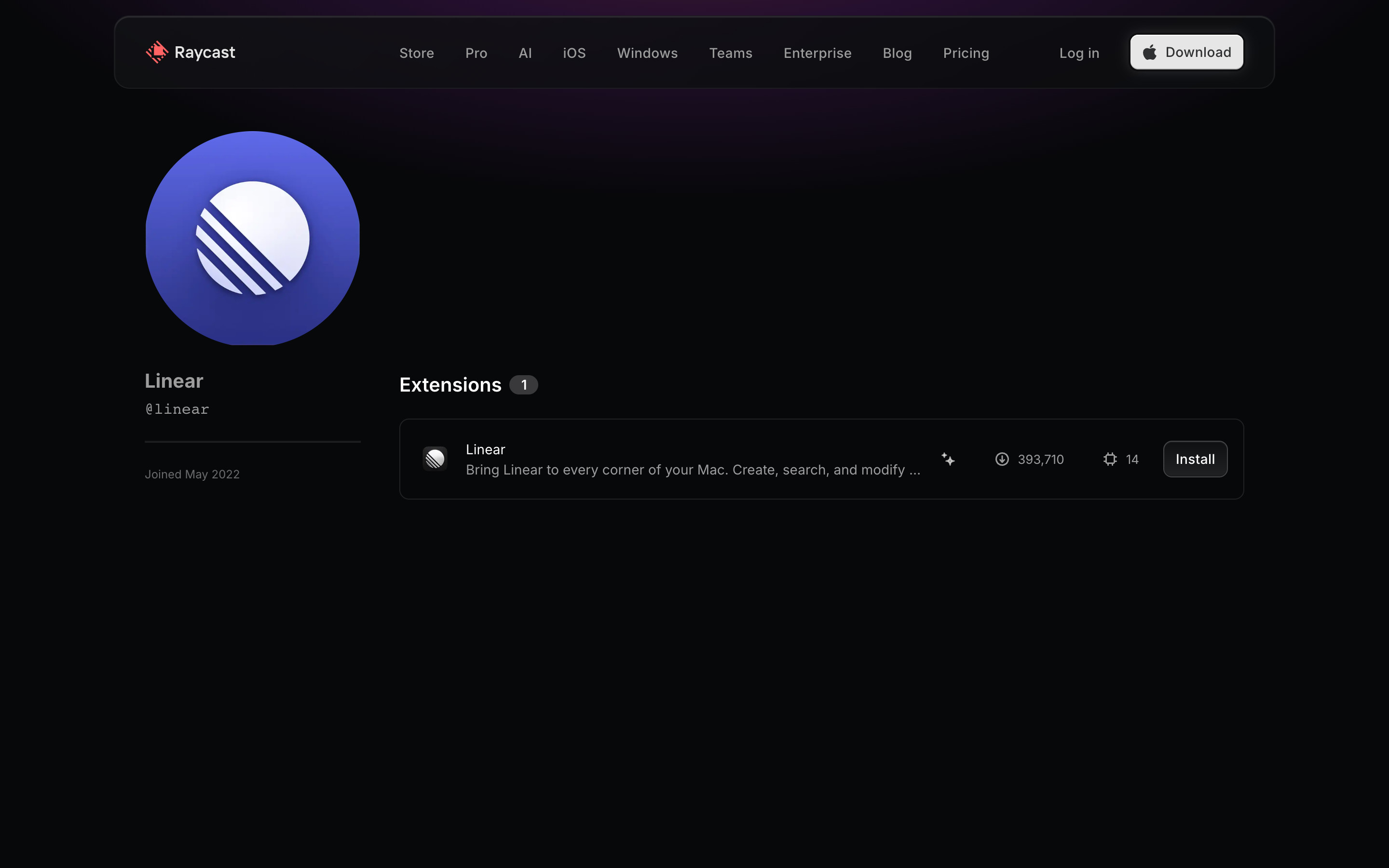 Raycast — Author page