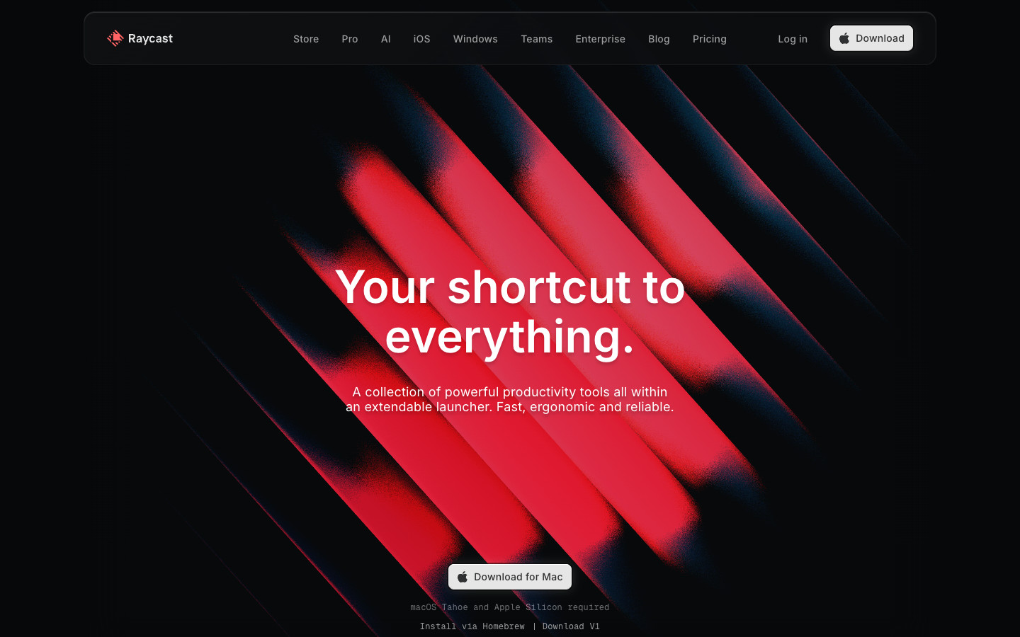 Raycast Homepage