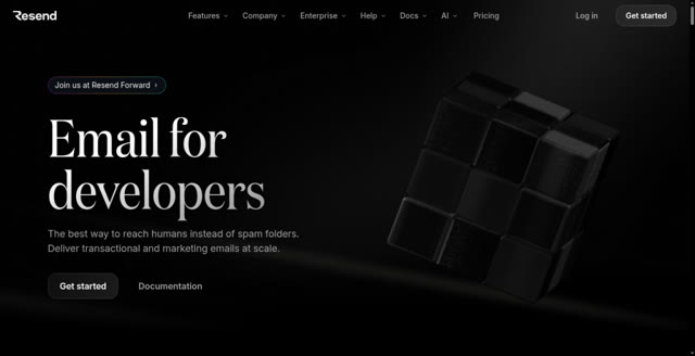 Resend Homepage