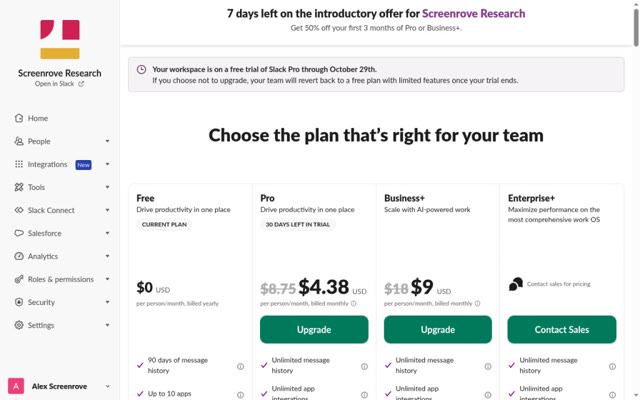 Slack Pricing