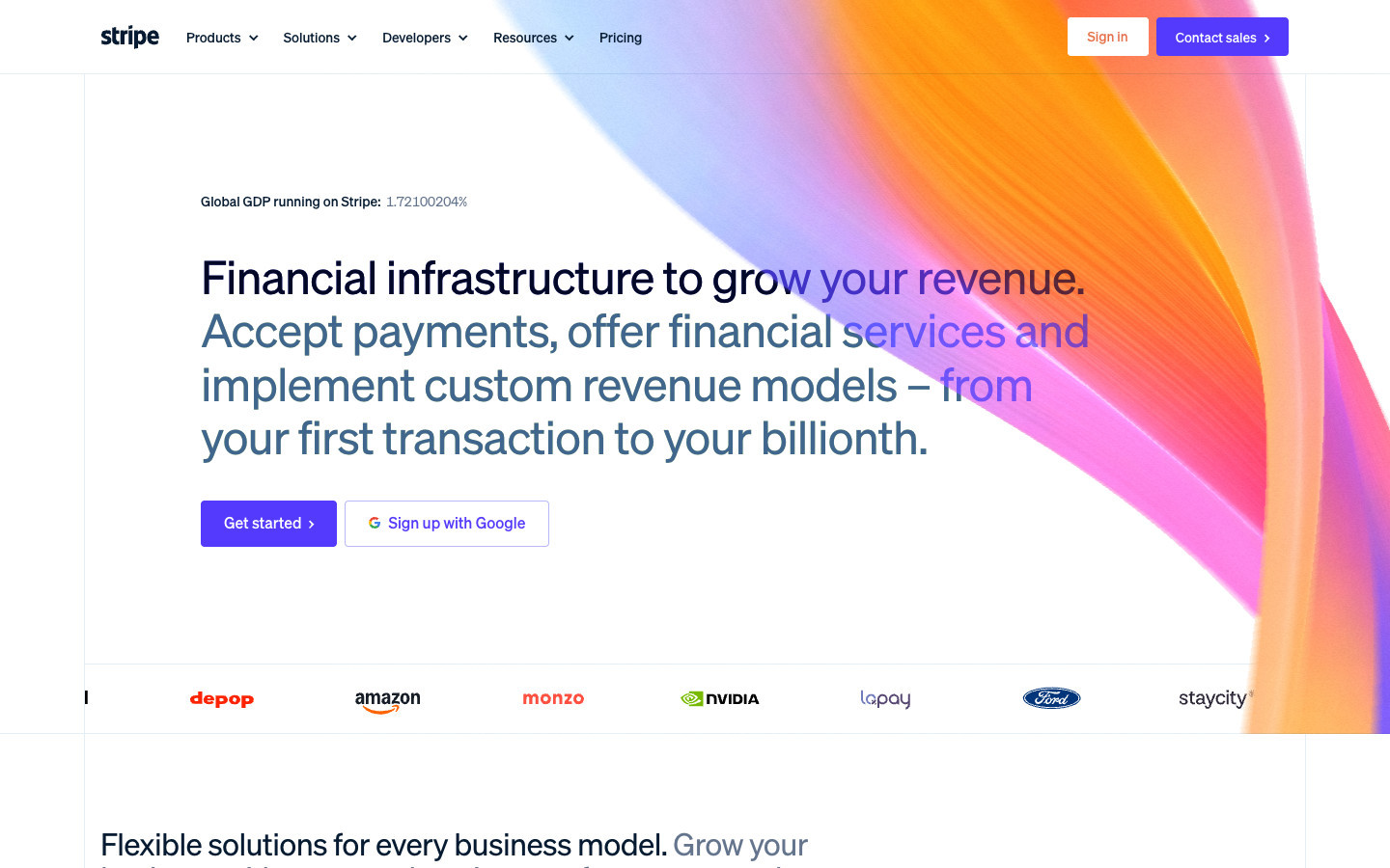 Stripe Homepage