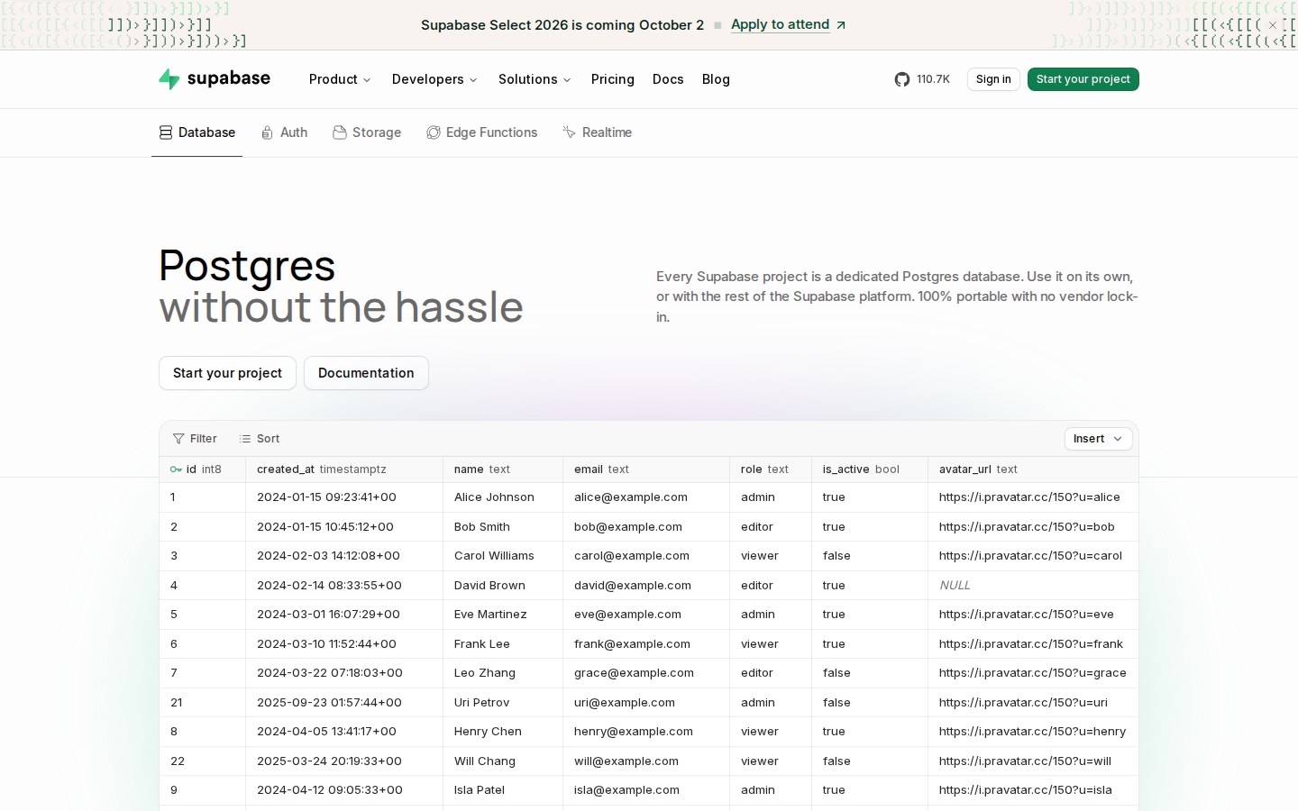 Supabase Database