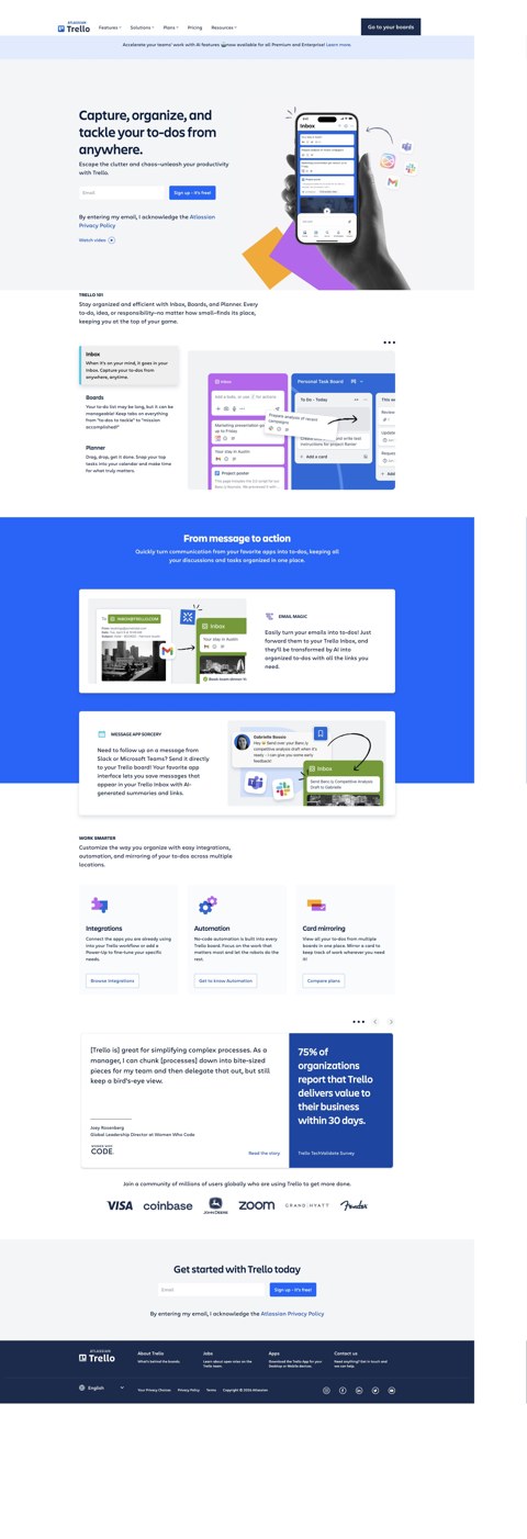 Trello Homepage