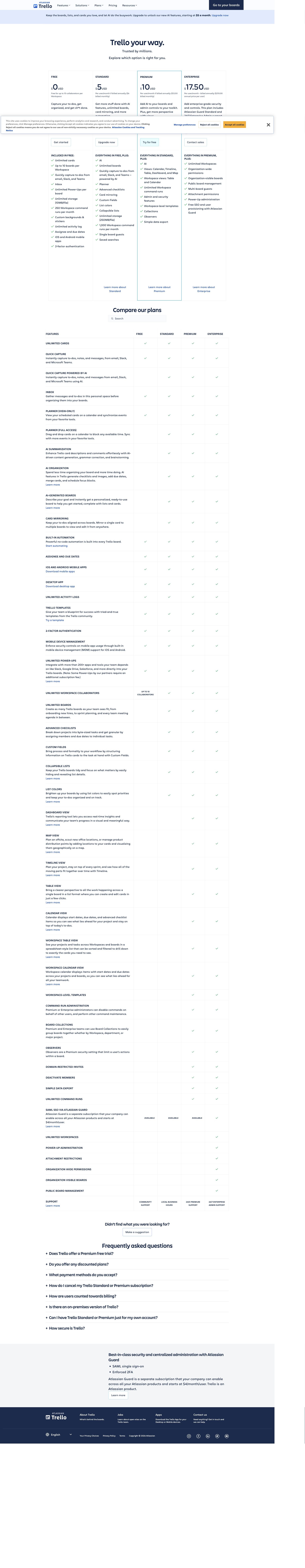 Trello — Pricing