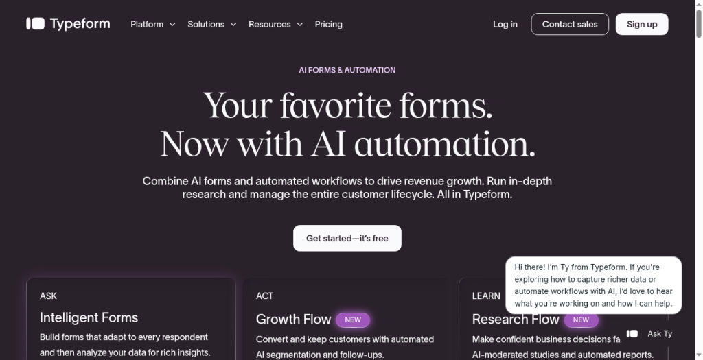 Typeform — Homepage