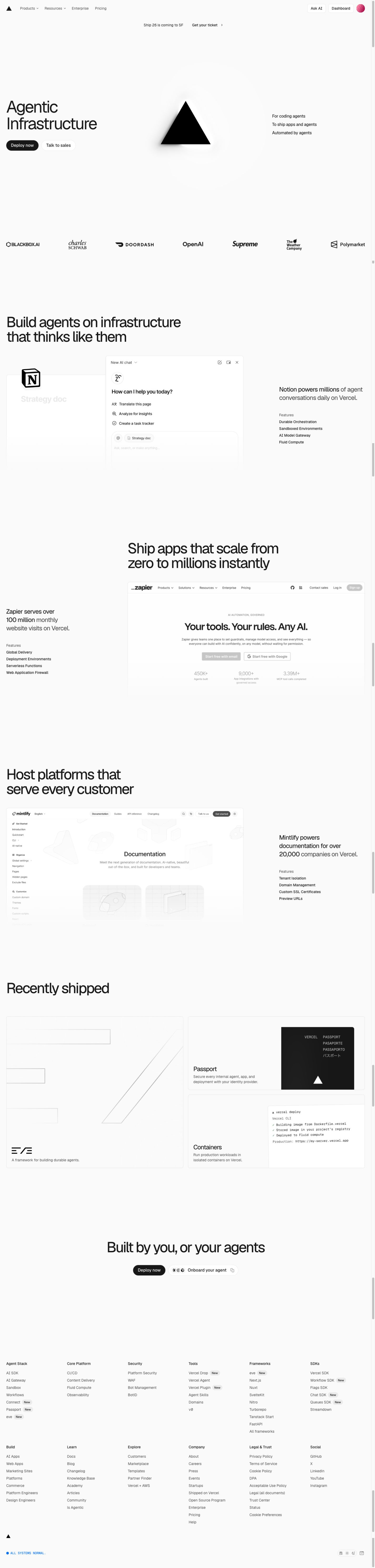 Vercel — Homepage