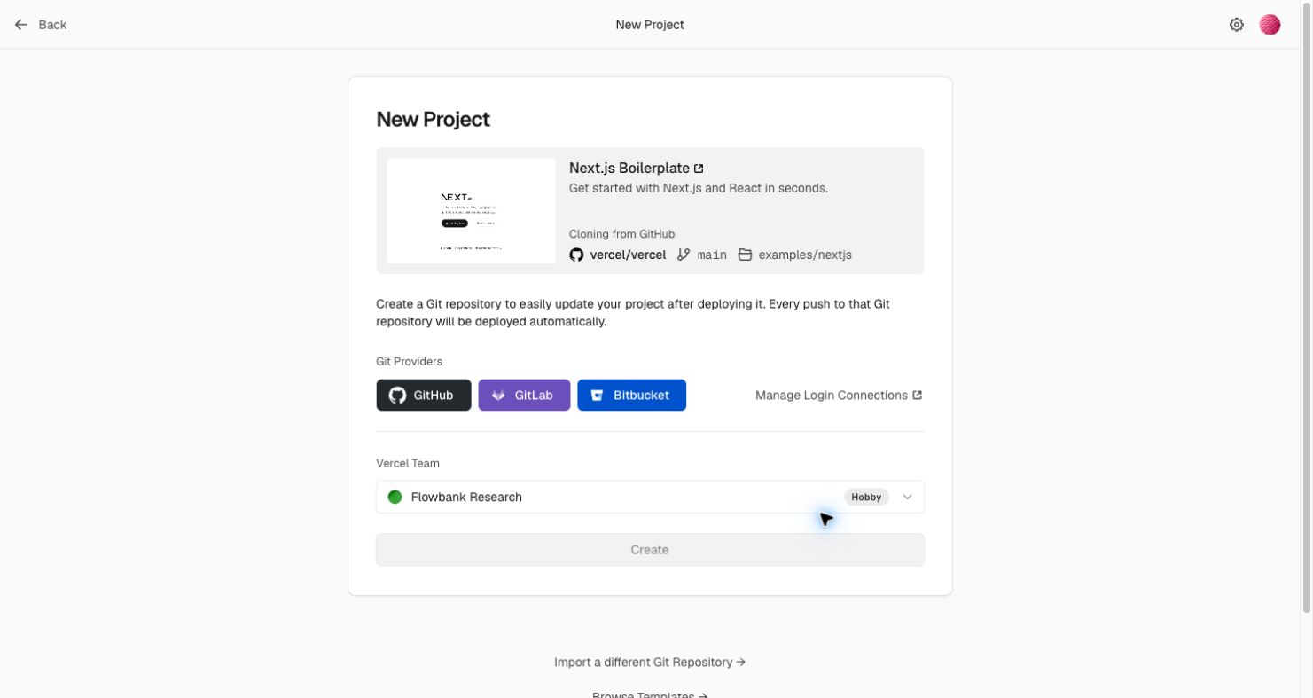 Vercel — Configure template